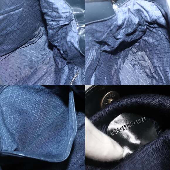 GUCCI Bamboo Hand Bag Nylon Black Silver 001 1705 001 1705 - Picture 12 of 12